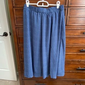 NWT dusty blue print midi skirt